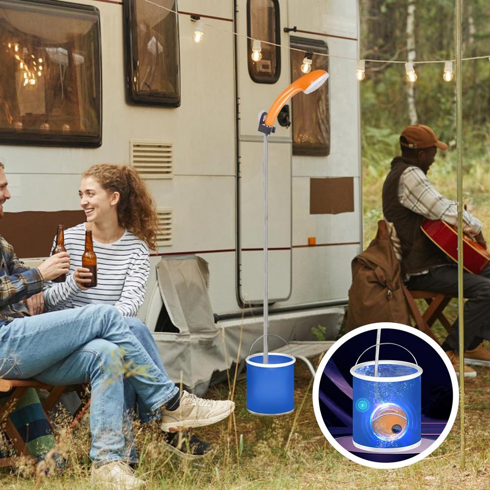 Portable Shower Portable Outdoor Camping Shower Rechargeable Head Waterproof Pocket Outdoor Pump For Travel RV Car Pet Washing