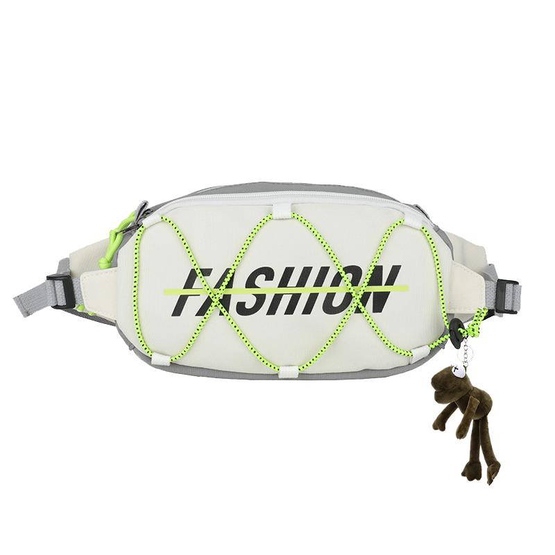 BALANG Nylon Fabric Outing Bag, Sling Bag Regular Men's Black/White BALANG-BLA-031