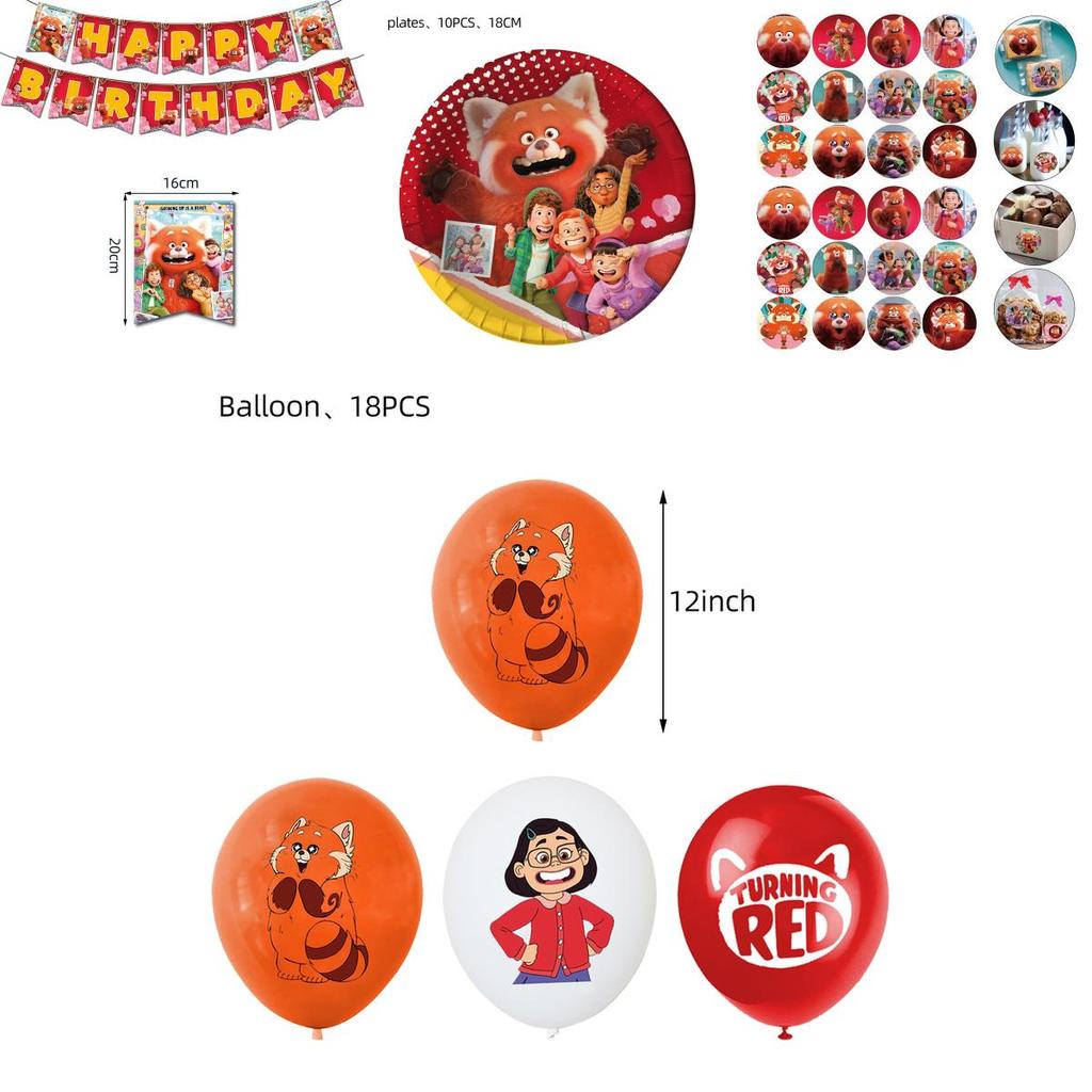 Celebrate With Turning Red Balloons Cake Toppers And Banner Set