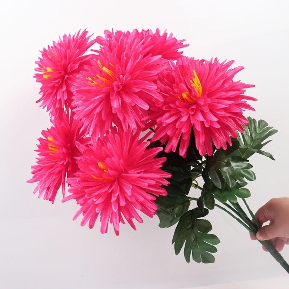 DIY Flower Chrysanthemum Bouquet Silk Fake Flowers High Quality Simulation Flowers Home Decoration