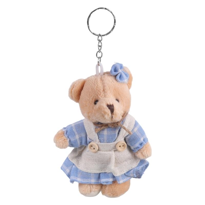 Cute Plush Bear Keychain Keyring Pendant Car Key Charm for Women s Bags and Backpacks