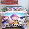 Set copripiumino 3 pezzi (1*Copripiumino + 2*Federe, Senza Nucleo), Set Biancheria da Letto Personalizzato con Nome KPop Cacciatori di Demoni, Decorazione Camera da Letto Casa Regalo