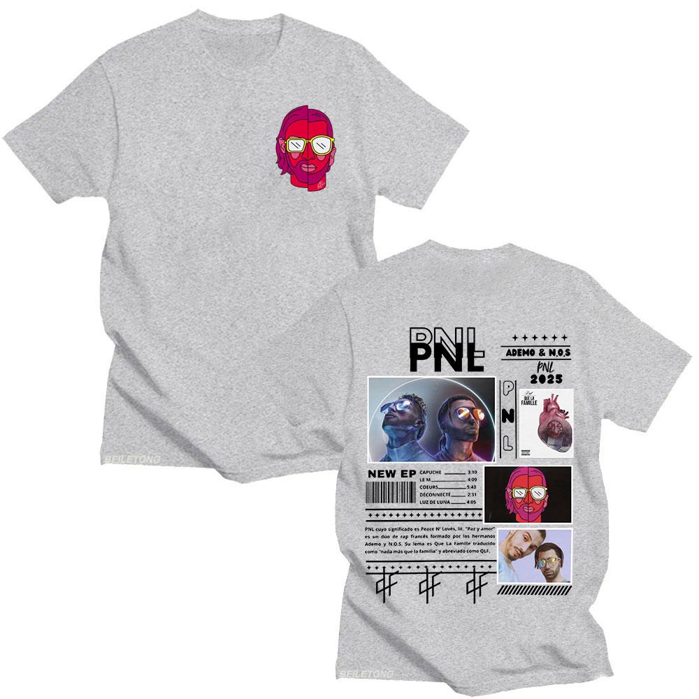 Le Monde Chico T Shirt French Rapper PNL Album Graphic Tshirt Unisex Women Cotton Short Sleeve Tshirts Hip Hop Fashion Streetwear