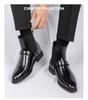Men's British Style Plus Size Chelsea Boots - High-Top, Slip-On, Pointed Toe, Fashion Leather Motorcycle Martin Boots