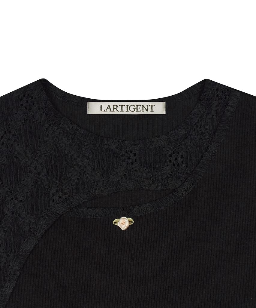 LARTIGENT L17 Lace Top(Black)