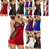 Elegant Womens Lace Strap Lingerie Sleepwear Night Gown Babydoll Dress Set