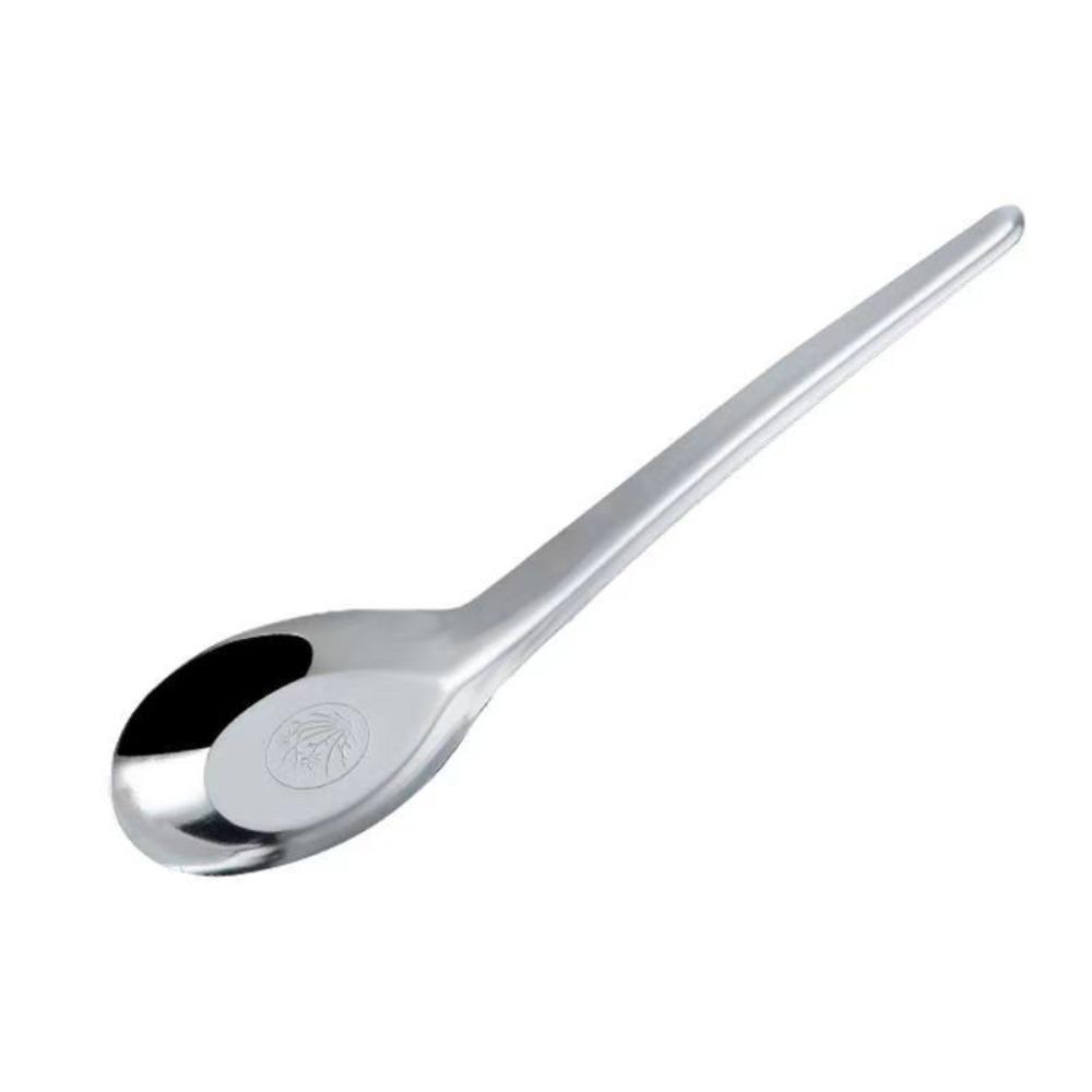 10pcs Stainless Steel Soup Spoon Long Handle Dinner Spoons Flatware Dessert Spoon  Restaurant