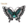 Women Brooch Retro Hollow Butterfly Shape Rhinestone Decor Anti-slip Wear-resistant Suit Coat Collar Hat Scarf Decoration Clothes Pin Prom Party