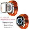 Case+Strap for Apple Watch Band 45mm 44mm 41mm 40mm Smart Silicone Bracelet Iwatch Series 3 4 5 6 Se 7 8 Change To Ultra Protection Case