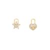 South Korea's simple micro-inlaid asymmetrical five-pointed star stud earrings for women's 2026 new personalized peach heart earrings earrings