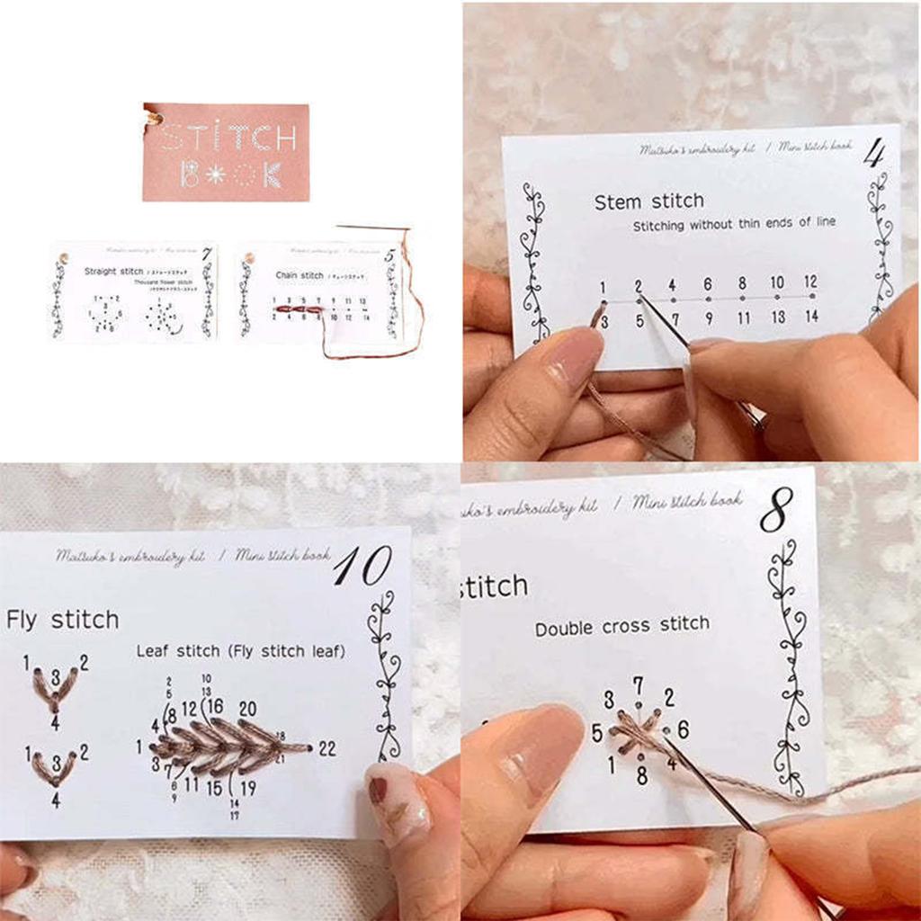 Mini Sewing Book Set Mini Sewing Book Embroidery Portable Travel Sewing Kit for Embroidery and Sewing Enthusiasts