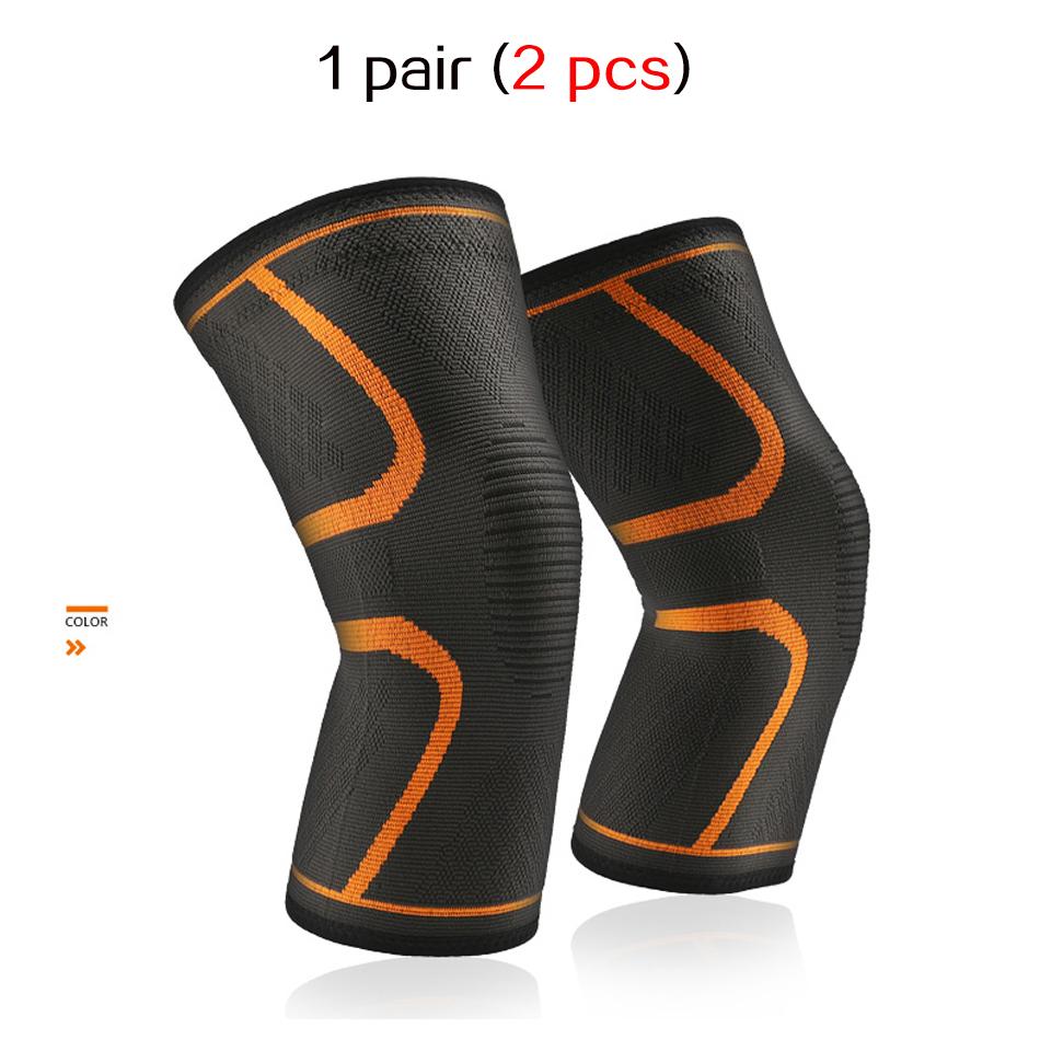 1 Pair Elastic Nylon Knee Pads Fitness Guard Gear Athletic Kneepad Patella Brace Support for Basketball Volleyball