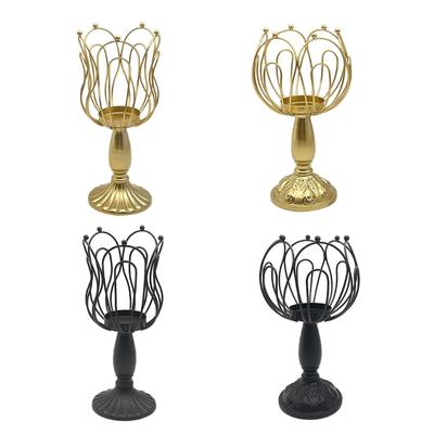 Uitgesneden Bloemvormige Kandelaar Metalen Kandelaar Tafeldecoraties Aromatherapie Kandelaarstandaard voor Bruiloftsdecoraties