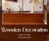 Retro Wenge Wood Photo Frame: Creative Living Room Artificial Flower Wall Art & Photography Prop