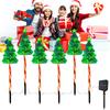 6 Pack LED Solar Powered String Lights IP65 Waterproof Xmas Tree Candy Cane Light 6 Modes USB Rechargeable for Courtyard Balcony