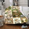 Safari Animals Theme Home Customize Your Name Blankets Comfortable Soft Lightweight Allseason Multipurpose Blanket For Picnics Sofas Offices Beds