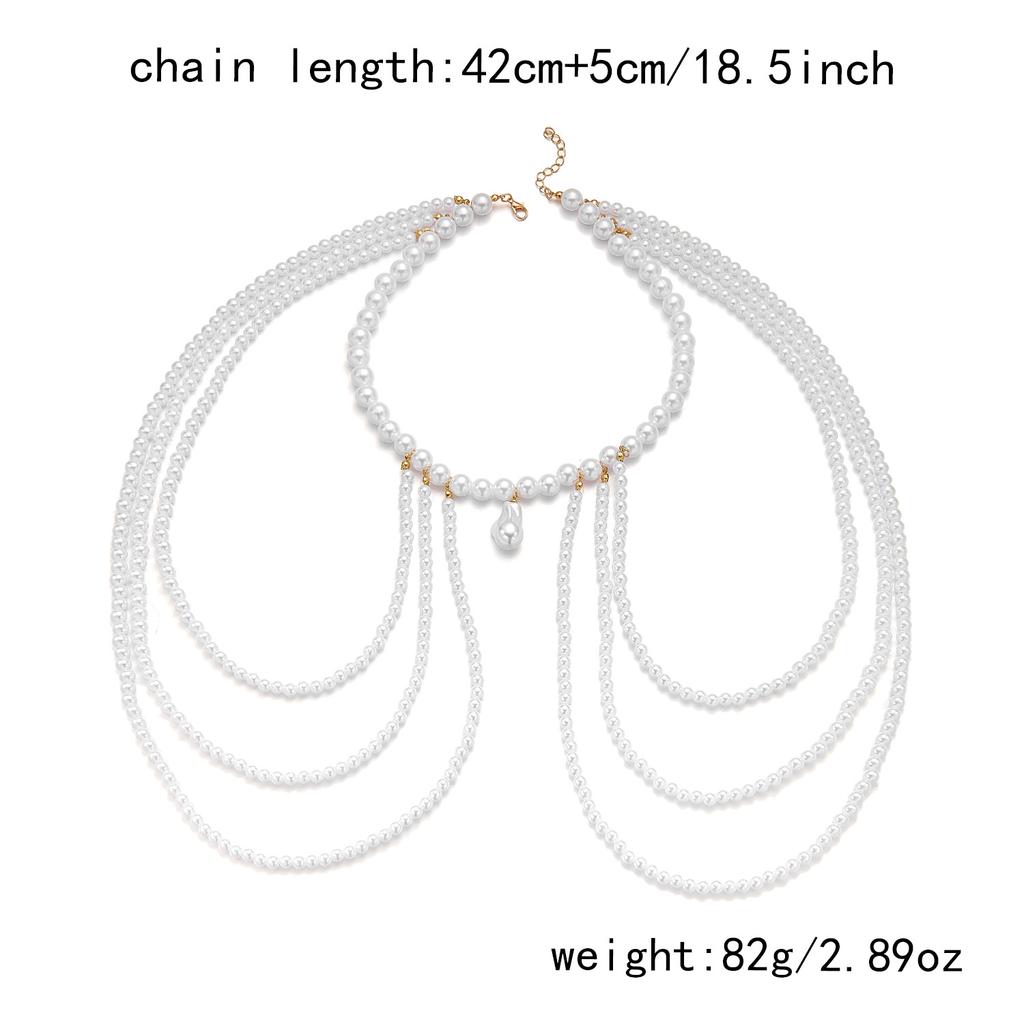 New Beach Vacation Style Imitation Bead Tassel Necklace for Women, a Unique And Exquisite Piece
