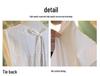 French-Style Luxury Cotton Embroidered White Apron Dress