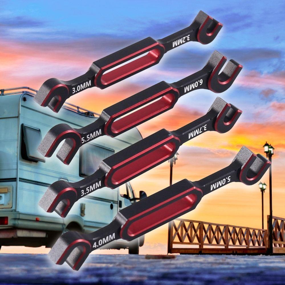 

4 шт. Металлический радиоуправляемый автомобильный ключ для удаления гайки шарикового концевого шарнира для удаления гайки для радиоуправляемого автомобиля беспилотного летательного аппарата