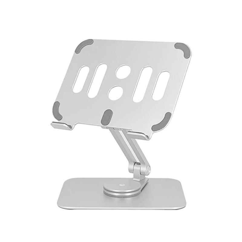 Soporte Giratorio para Tablet de Aleación de Aluminio con Ajuste de Tres Ejes y Diseño Plegable Antideslizante