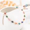Fashion Colorful Turkish Eyes Anklets for Women Charm Gold Color Beads Pendant barefoot sandals Anklet Foot Jewelry Accessories