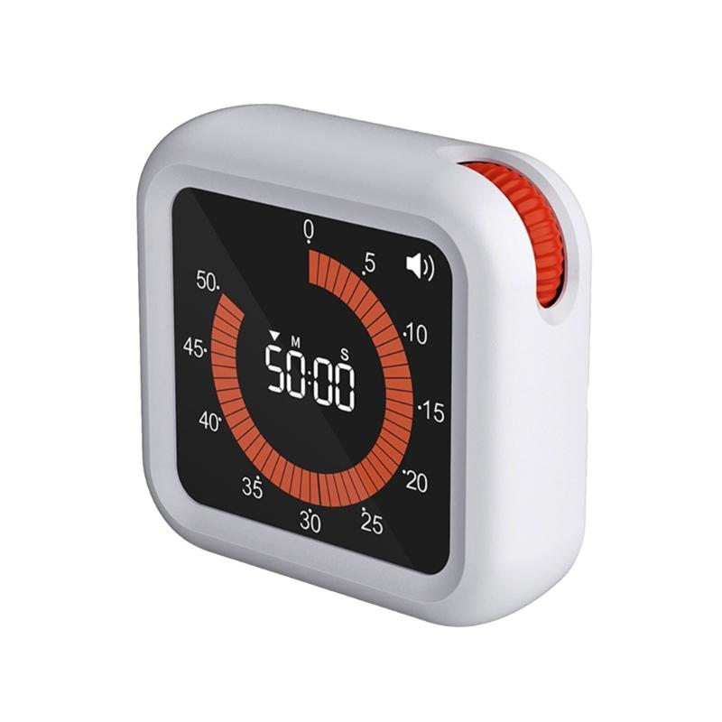 

Kid Friendly Digital Visual Countdown Timer, Rechargeable, Customizable Display&Sound Level, Suitable for Easy Placement 1 білий