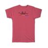 Geschenk-T-Shirt : Tschad Flaggenfarben Tschadisch Reisen Expat Land Minimalistisch