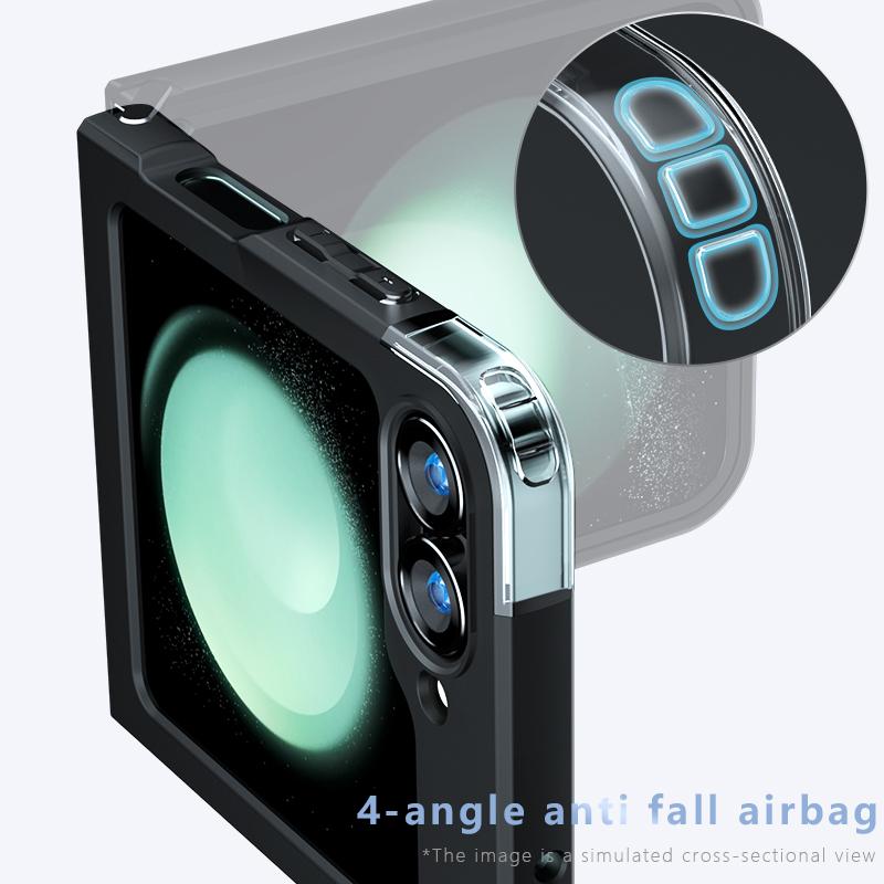 Für Samsung Galaxy Z Flip7 FE 5G/Z Flip6 5G Stoßfeste Hülle TPU+PC Handyhülle