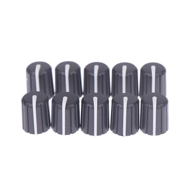 10Pcs Soft Rubber Half Shaft Knob Potentiometer Knob 180 Degree D-Shaped Knob