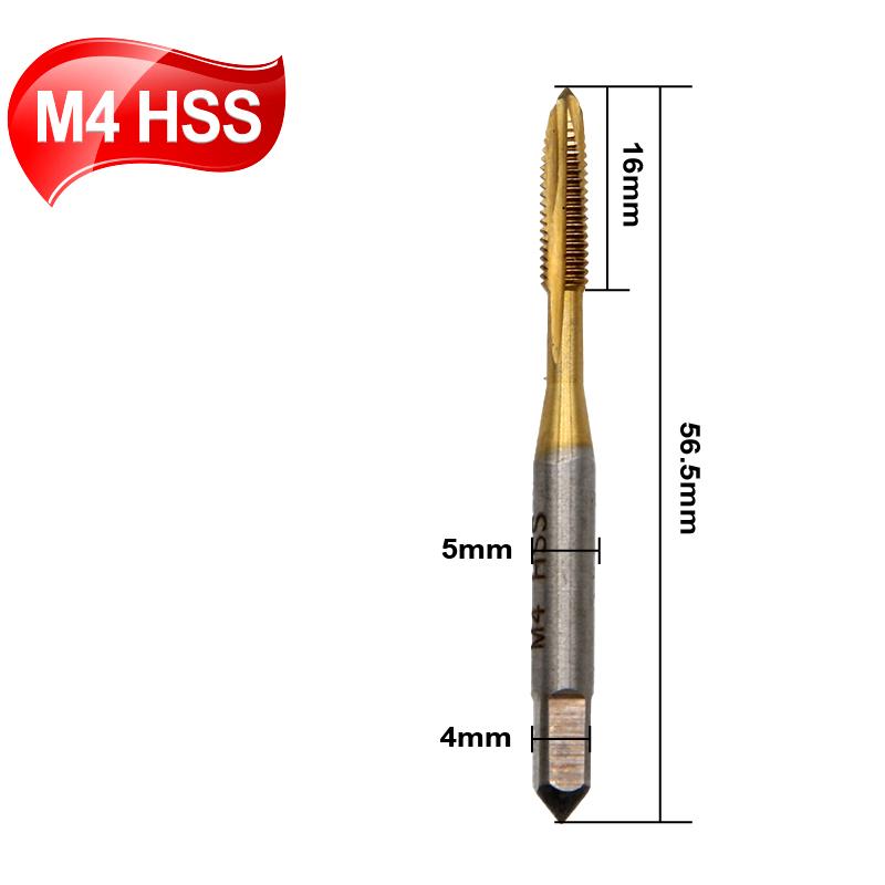 

5PC High Speed Steel Snail Tip Machine Taps M3-M8 Through-Hole Tapping Internal Thread Tool Accessories for Precision Machining