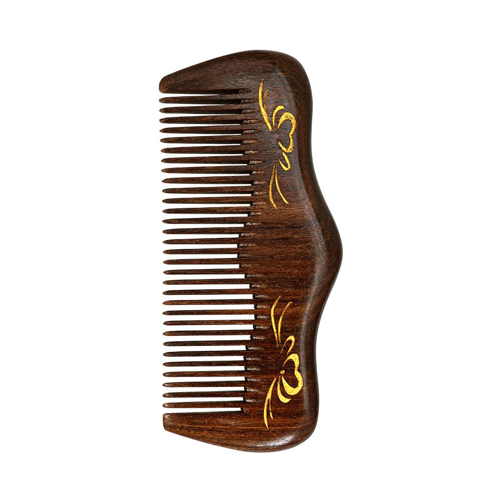 Professional Comb Sandalwood Wide Tooth Hair Combs Scalp Massage Brush Moon Shape Wooden Comb Bath SPA Massage Brush Hair Brush