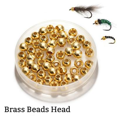 ICERIO 10 PIEZAS Perlas de Latón Avellanadas para Montaje de Moscas – Perlas Doradas de Pesca con Mosca para Ninfas, Streamers, Señuelos para Pesca de Trucha con Mosca Húmeda