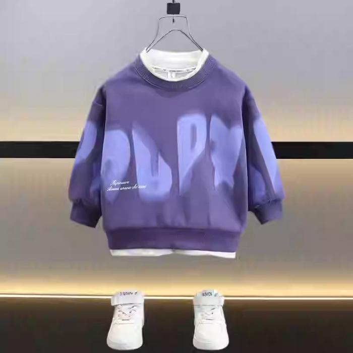 

Стильный свитшот «два в одном» для мальчиков - Коллекция весна/осень 2025 140cm