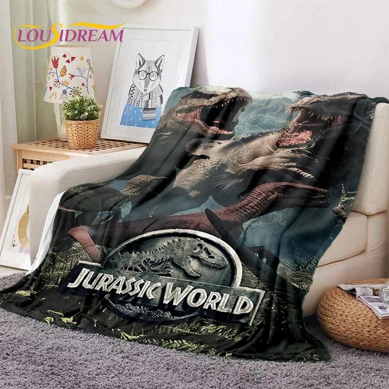 3D Cartoon Jurassic Park Dinosaur Dino Soft Flannel Blankets,Throw Blanket Comfortable Blanket for Picnic Beds Home Bedroom Kids
