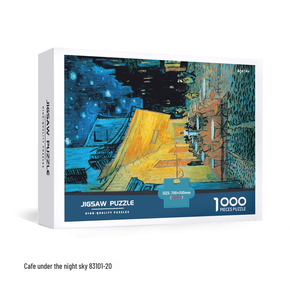 Adult Jigsaw Puzzle - 1000 Pieces, 70x50 CM White Cardboard