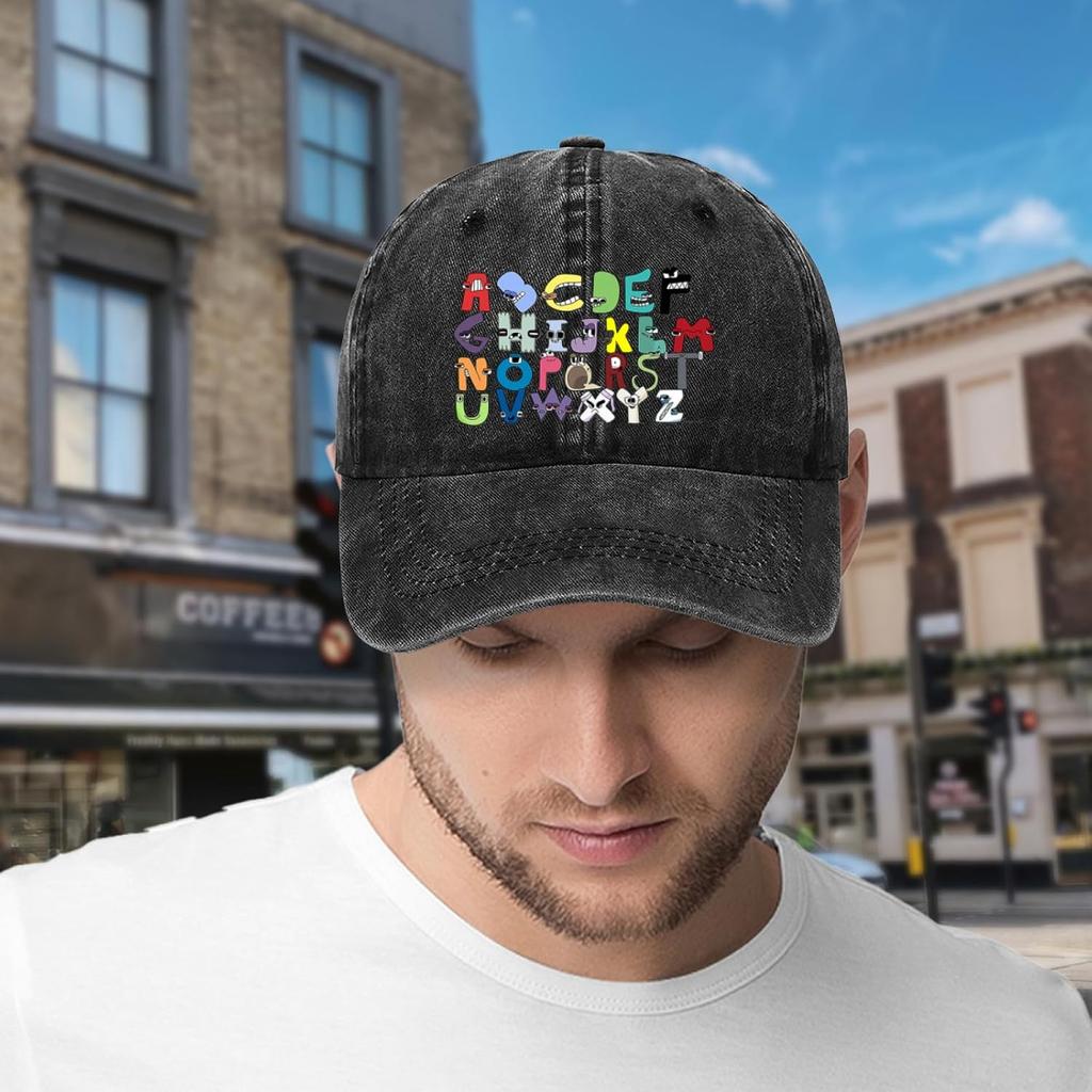 Baseball Cap,Funny Lore Alphabet A to Z Letter Hi Dad Hat Gifts for Men Women