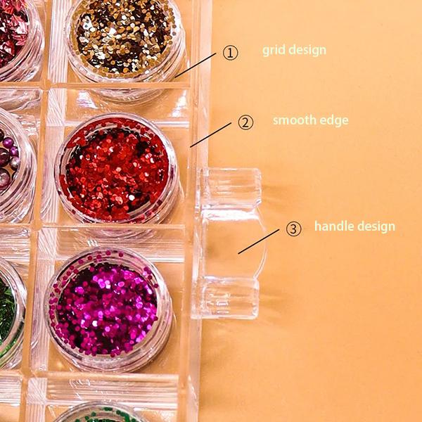 WTEMPO Desktop Earrings Necklace Multi-layer Storage Box Drawer-type Nail Drill Jewelry Finishing Box Nail Polish Glue Transparent Storage Box