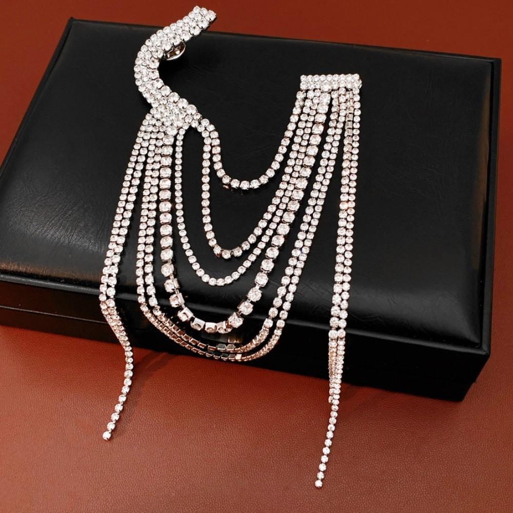 Chaîne à pampilles Broche de col de costume Épaulettes Frange Marquage d'épaule Flash d'épaule Unique Cadeau Unisexe