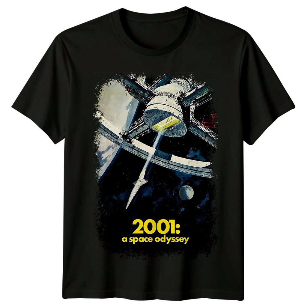 2001: אודיסיאה בחלל (1968) חולצת טי בהשראת פוסטר סרט רטרו קלאסי