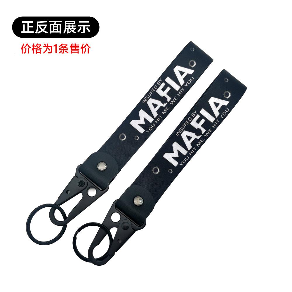 

New JDM Keychain Japanese Nylon Key Tags Moto Keychain Inspirational Keyring Car Lanyard JDM Motorcycle Key Strap
