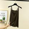 Women's Crew Neck Camisole Tank Top Loose Fit Casual Tee Soft Modal Solid Color Plus Size Summer Inner Layering Undershirt