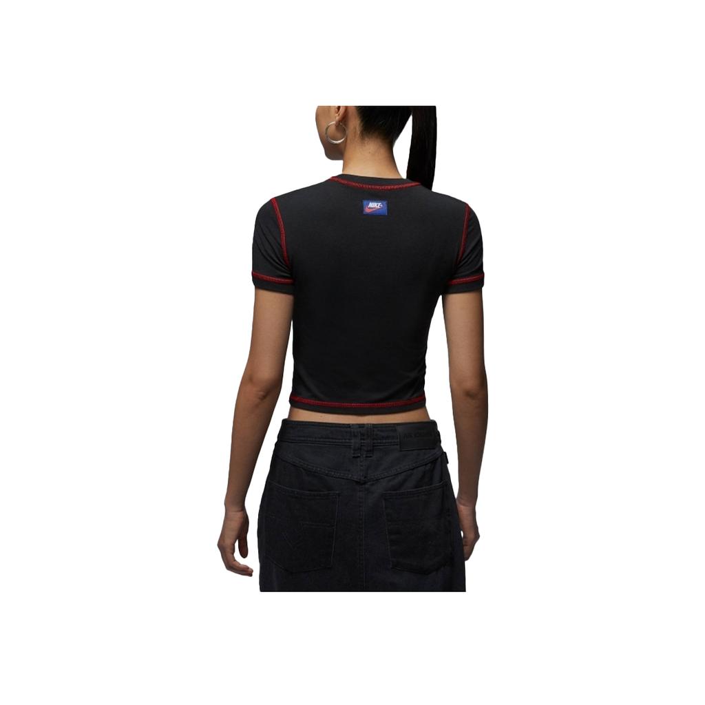 Nike Ss Slim Crew Graphic Tee Women Tops Black IB2921010