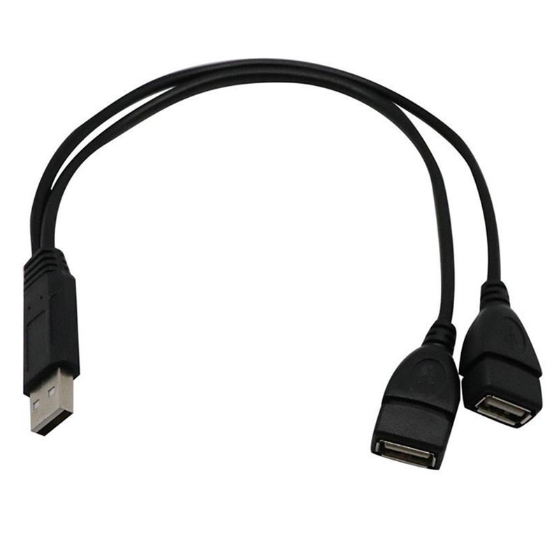 Usb 2.0 A Male To 2 Dual Female Jack Y Splitter Hub Power Cord Adapter Cable