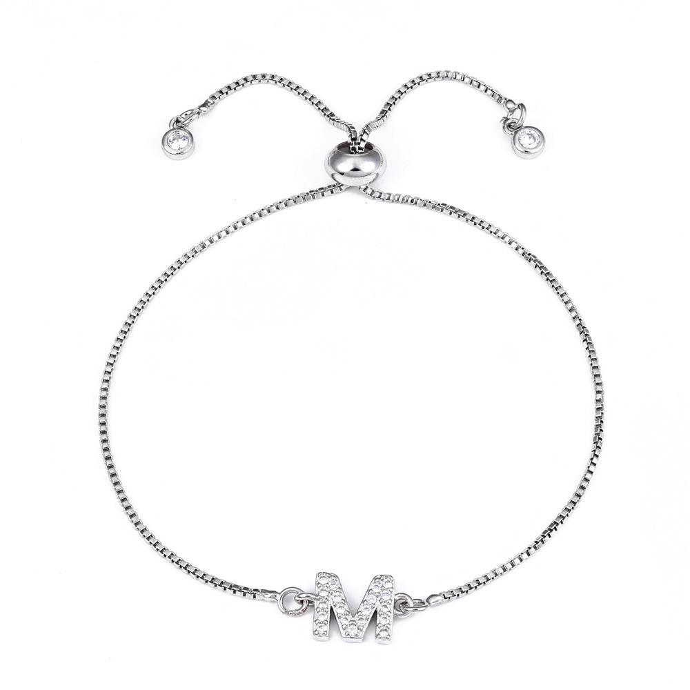 18K Gold Letter Knot Bracelet: Japanese-Korean Fashion for Women