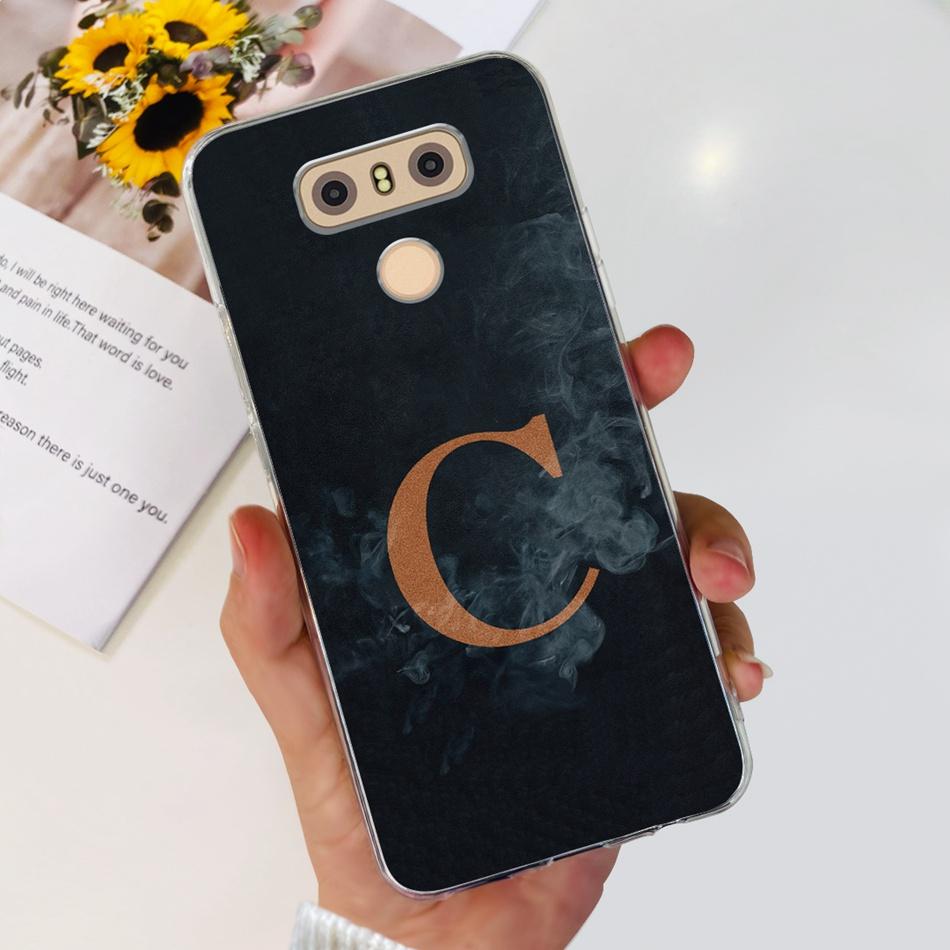 Für LG G6 Plus Handyhülle LG G6+ G 6 G6plus G600L G600K G600S H870 H871 Mode Buchstabe Weiches Silikon Klares TPU Schlanke Rückabdeckung