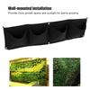 4PCS Durable 4 Pocket Wall Plant Bag Felt Breathable Plant Grow Bag Reusable Space Saving Plant Bag for Flowers and Plants
