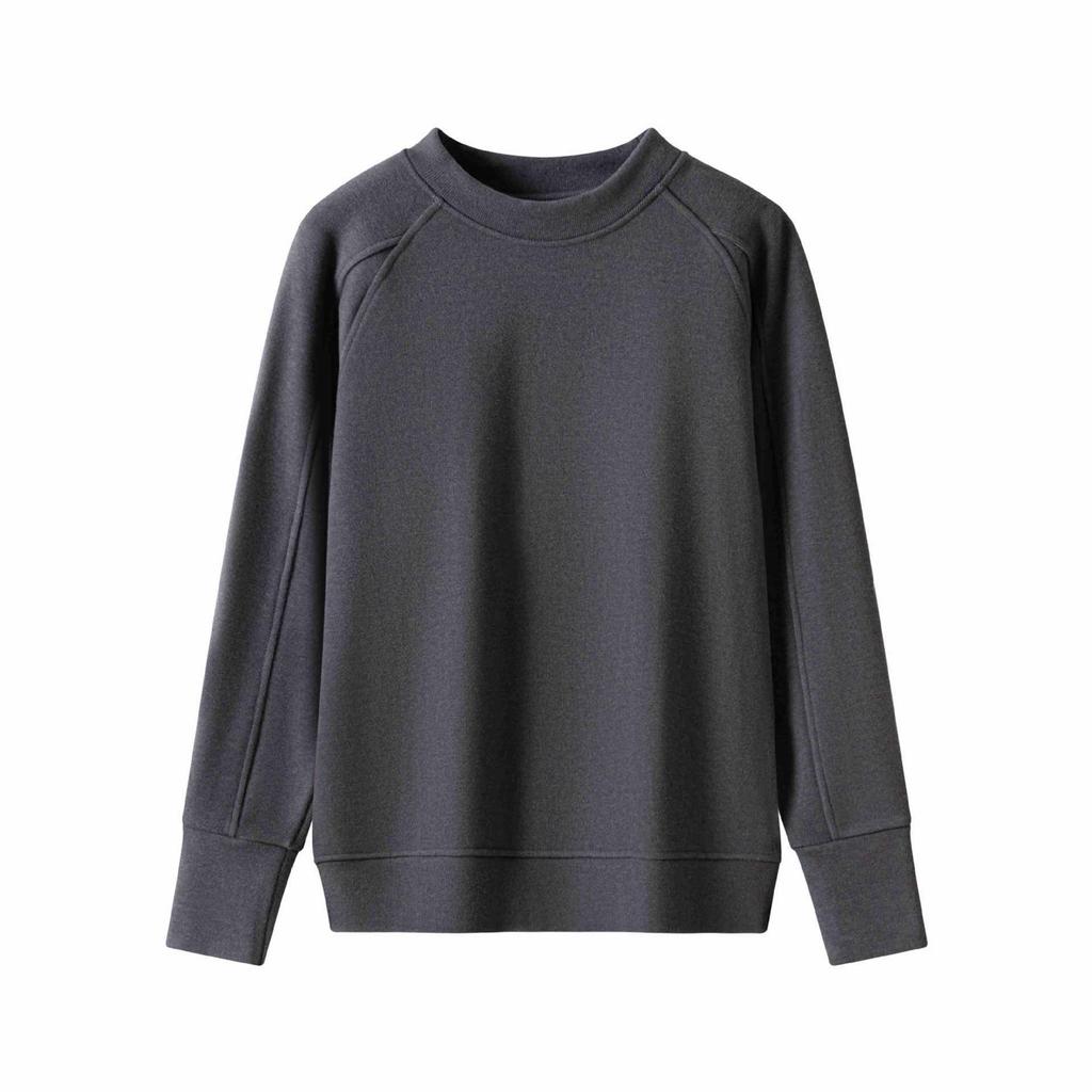 450g Thickened Cashmere Protein Raglan Sleeve Sweatshirt - Women's Warm Round Neck Top
