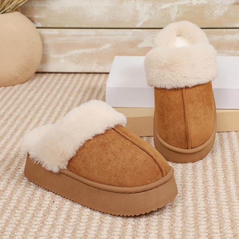 Mode 2025 Neue Hochwertige Damen Pelz Schnee Hausschuhe Wintermode Zuhause Plüschschuhe Leichte Wohnzimmerschuhe Beliebte Schuhe