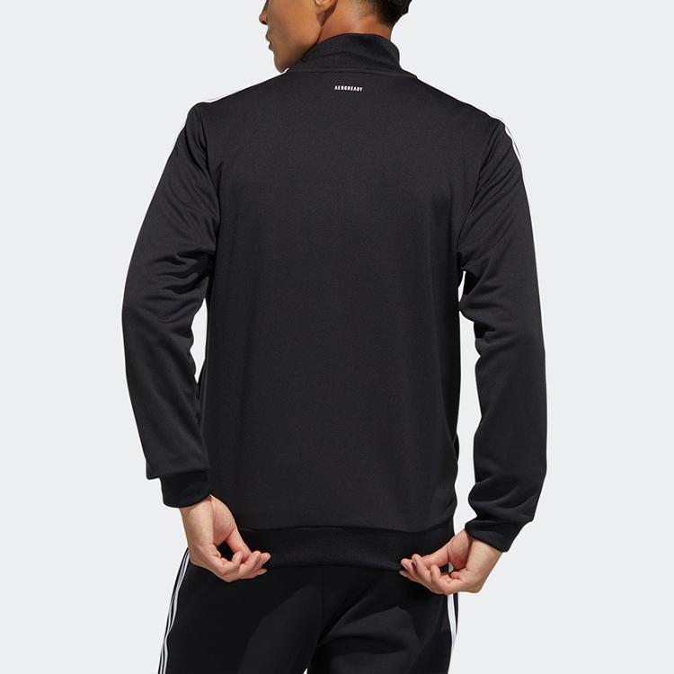 Adidas Logo Print Side Stripe Jacket Men Jackets Black GN0749