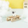 1:12 Dollhouse Miniature Wooden Sleigh Sled Christmas Scene Decor Play House Toy DIY Coloring Sled